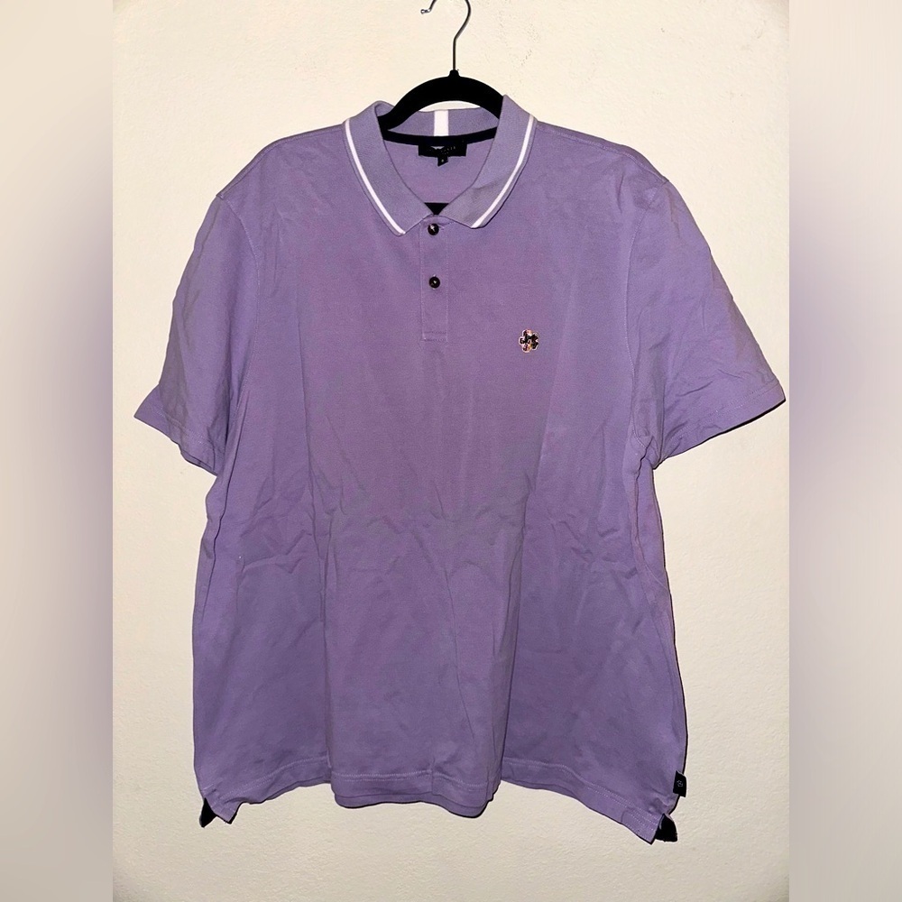 Ted Baker London purple polo shirt 6 preppy business casual office